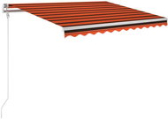 Automatická markýza LED a senzor větru 350x250 cm oranžovohnědá 3069535 - Markýza