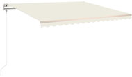 Automatická zatahovací markýza 450 x 350 cm krémová 3069007 - Markýza