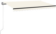 Automatická zatahovací markýza 450 x 350 cm krémová 3069207 - Markýza