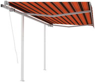 Automatická markýza se sloupky 3,5 x 2,5 m oranžovo-hnědá 3069930 - Markýza