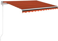 Automatická markýza LED a senzor větru 300x250 cm oranžovohnědá 3068875 - Markýza
