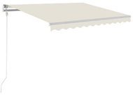 Automatická markýza LED a senzor větru 300 x 250 cm krémová 3069512 - Markýza