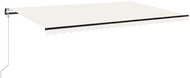 Automatická zatahovací markýza 500 x 300 cm krémová 3069147 - Markýza