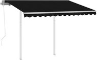Automatická zatahovací markýza se sloupky 3 x 2,5 m antracitová 3069909 - Markýza