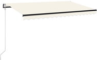 Automatická zatahovací markýza 400 x 350 cm krémová 3068987 - Markýza