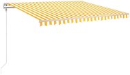 Automatická zatahovací markýza 450 x 300 cm žlutobílá 3068928 - Markýza