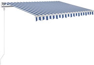 Automatická zatahovací markýza 300 x 250 cm modrobílá 3068866 - Markýza