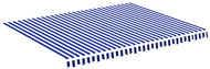 Náhradní plachta na markýzu modrá a bílá 4 x 3,5 m  311918 - Markýza