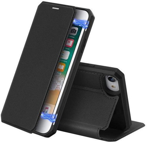 DUX DUCIS Skin X knížkové kožené pouzdro na iPhone 7/8/SE 2020, černé - Phone Case - Main image
