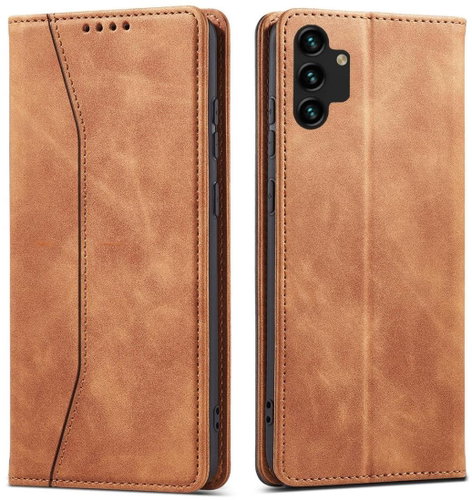 MG Magnet Fancy knížkové kožené pouzdro na Samsung Galaxy A13 5G, hnědé - Phone Case - Main image