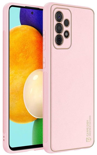 DUX DUCIS Yolo kožený kryt na Samsung Galaxy A52 5G/4G, růžový - Phone Cover - Main image