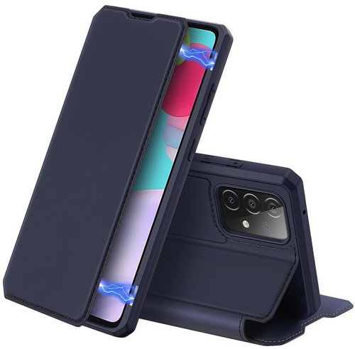 DUX DUCIS Skin X knížkové kožené pouzdro na Samsung Galaxy A52 5G / 4G, modré - Phone Case - Main image