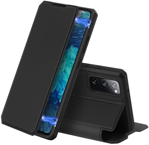 DUX DUCIS Skin X knížkové kožené pouzdro na Samsung Galaxy S20 FE 5G, černé - Phone Case - Main image