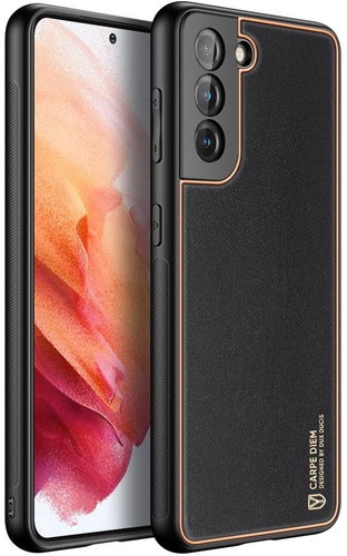 DUX DUCIS Yolo kožený kryt na Samsung Galaxy S21 5G, černý - Phone Cover - Main image