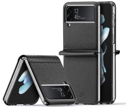Dux Ducis Bril kožené pouzdro na Samsung Galaxy Z Flip 4 5G, černé - Phone Case - Main image