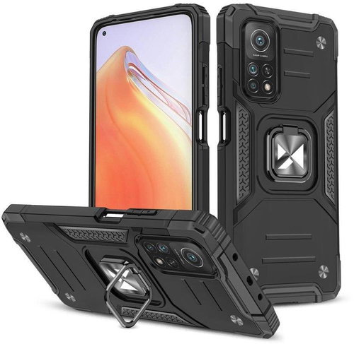 MG Ring Armor plastový kryt na Xiaomi Mi 11T Pro / Mi 11T, černý - Phone Cover - Main image