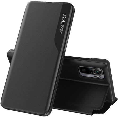 MG Eco Leather View knížkové pouzdro na Xiaomi Redmi Note 10 Pro, černé - Phone Case - Main image