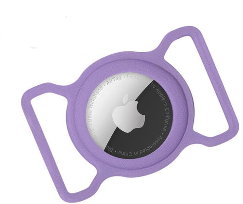 MG Pet kryt na Apple AirTag na psí obojek, fialový - AirTag Loop - Main image