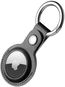 Dux Ducis Leather Key Ring kryt na Apple AirTag, černý - AirTag klíčenka