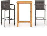 3-piece garden bar set grey 3067954 - Garden Furniture