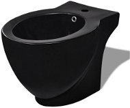 Ceramic bidet round with hole for faucet, freestanding - black - Bidet