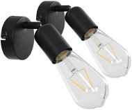 Spot Lighting Spotlights 2 pcs with Incandescent Bulbs 2 W Black E27 - Bodové osvětlení