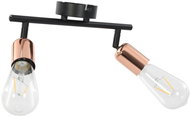 2-way Spotlight with Incandescent Bulbs 2W Black and Copper E27 - Spot Lighting