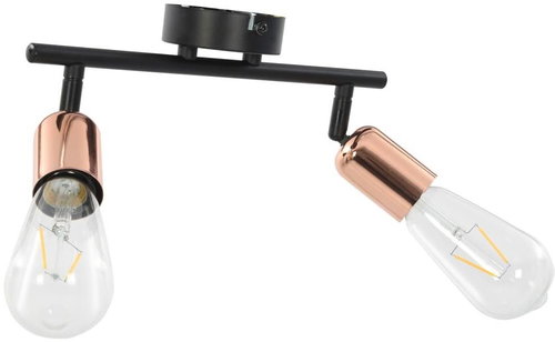 2-way Spotlight 2 W Black and Copper E27 - Spot Lighting - Main image