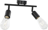 2-way Spotlight with Incandescent Bulbs 2 W Black E27 - Spot Lighting