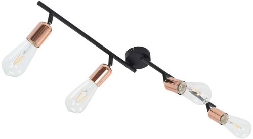 4-way Spotlight Black and Copper 60cm E27 - Spot Lighting - Main image