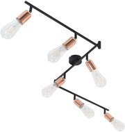 6-way Spotlight with Incandescent Bulbs 2W Black and Copper 30cm - Spot Lighting