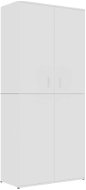 Shoe rack white 80×39×178 cm chipboard 802858 - Shoe Rack