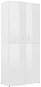 Shoe rack white with high gloss 80×39×178 cm chipboard 802864 - Shoe Rack
