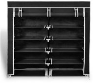 Fabric shoe rack with cover 115×28×110 cm black - Shoe Rack