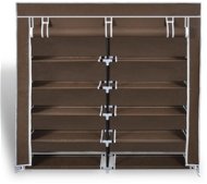 Fabric shoe rack with cover 45×150×176 cm brown - Shoe Rack