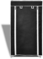 Látková skrinka na topánky uzatvárateľná 58×28×106 cm čierna - Botník