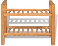 Shoe rack with 2 shelves 49,5×27×40 cm solid oak wood - Shoe Rack