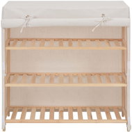 Shoe rack with cover white 79×40×80 cm textile - Shoe Rack