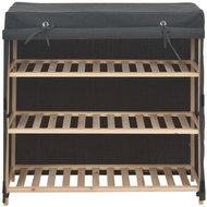 Shoe rack with cover grey 79×40×80 cm textile - Shoe Rack