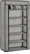 Shoe rack with cover grey 58×28×106 cm textile - Shoe Rack