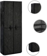 Shoe rack with cover black 60×30×166 cm textile - Shoe Rack