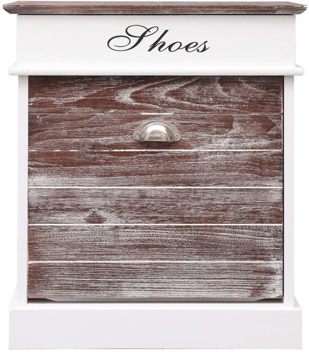 Shoe rack brown 50×28×58 cm wood pavlovnia - Shoe Rack - Main image