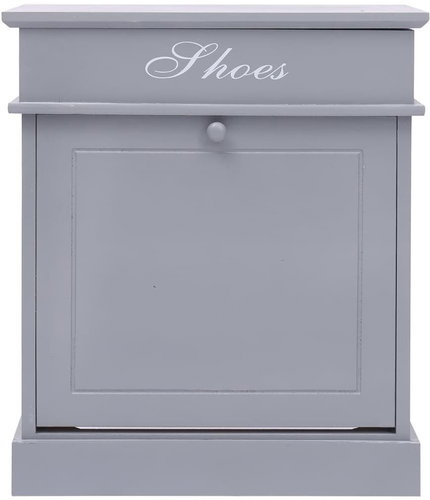 Shoe rack grey 50×28×58 cm wood pavlovnia - Shoe Rack - Main image