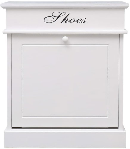 Shoe rack white 50×28×58 cm wood pavlovnia - Shoe Rack - Main image