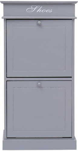 Shoe rack grey 50×28×98 cm wood pavlovnia - Shoe Rack - Main image
