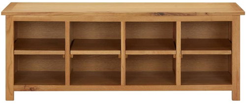 Shoe rack 120×37×45 cm solid oak wood - Shoe Rack - Main image