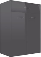 Shoe rack grey with high gloss 60×35×84 cm chipboard - Shoe Rack