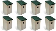 Birdhouses 8 pcs wooden 12×12×22 cm 276006 - Nesting Box