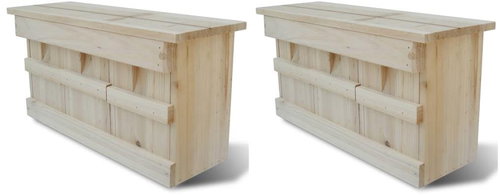 Birdhouse for starlings 2 pcs 44×15,5×21,5 cm wood 276008 - Nesting Box - Main image