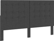 Quilted headboard dark grey textile 160×200 cm - Bed
